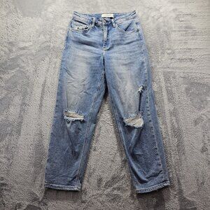 Lovervet by Vervet Jeans Women's Size 26 / 3 Medium Wash Barrel Leg Cropped